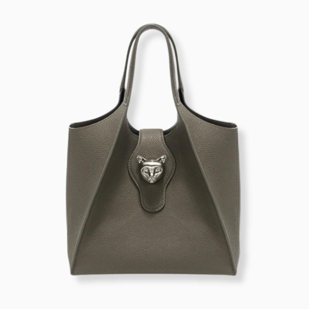 Toteväska i Naturligt Läder – Elegant & Funktionell för Resa & Vardag, 24x16x20 cm Handväska Velinoro Grå