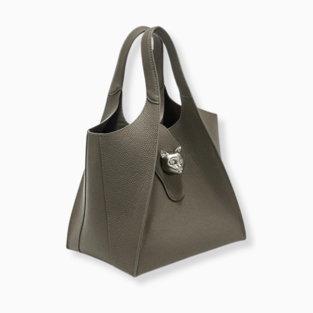 Toteväska i Naturligt Läder – Elegant & Funktionell för Resa & Vardag, 24x16x20 cm Handväska Velinoro