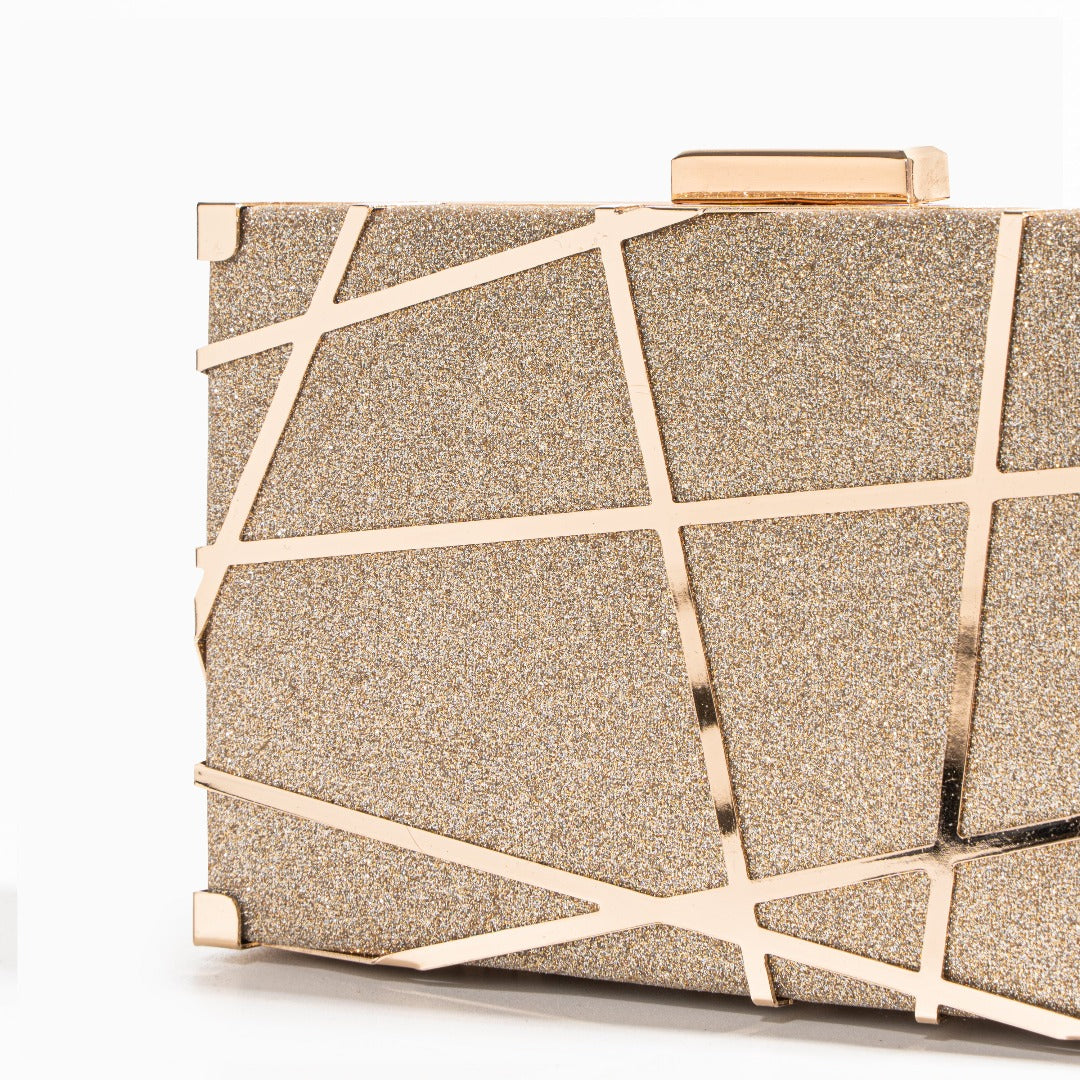 Rektangulär Clutchväska med Geometriskt Mönster – Trendig Kuvertväska 19x4x11 cm Kuvertväska Velinoro