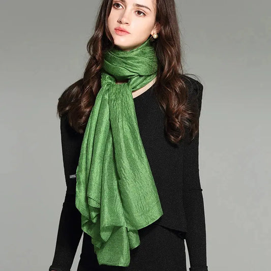 Enfärgad Linnesjal för Dam – Pashmina Sjal 90×180 cm | Velinoro Velinoro