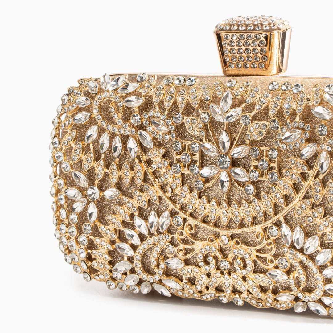 Lyxig Blomformad Clutchväska – Elegant Aftonväska 19x1,6x14 cm Kuvertväska Velinoro