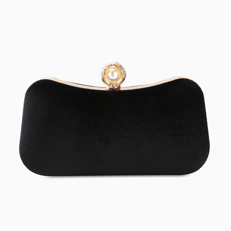 Sammets kuvertväska – elegant clutchbag 20x5x11 cm Kuvertväska Velinoro Svart