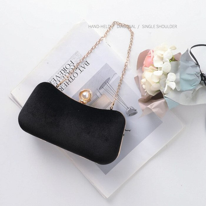 Sammets kuvertväska – elegant clutchbag 20x5x11 cm Kuvertväska Velinoro