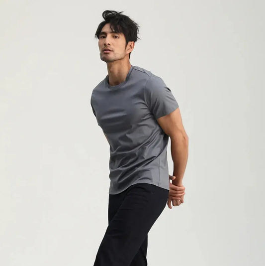 Herr-T-shirt i Bomull/Silke  | Velinoro Velinoro