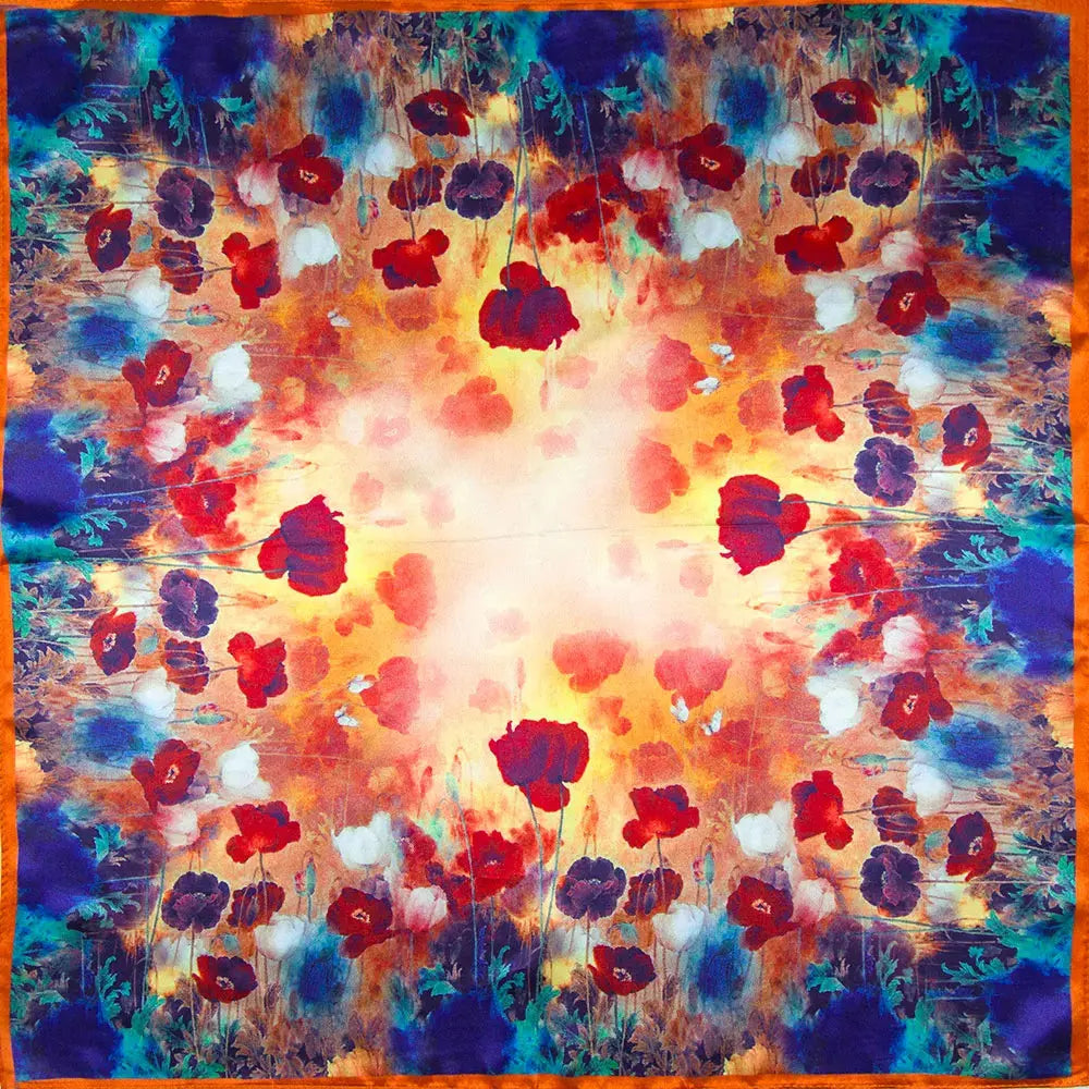 Sidenhalsduk i 100 % Silke – Kvadratisk Bandana 53×53 | Velinoro Scarves Ali