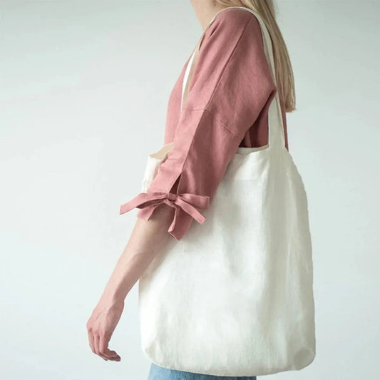 Miljövänlig Tygpåse i 100 % Lin – Vikbar & Återanvändbar Shoppingbag - Velinoro.com