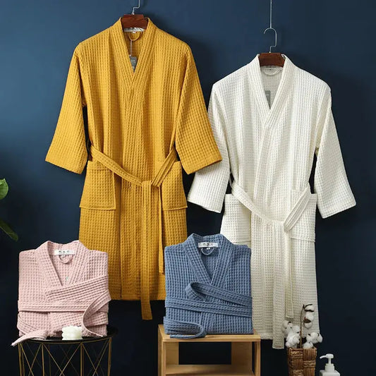 Bomullsmorgonrock Unisex – Spa & Hotellstil, M–XL | Velinoro Velinoro