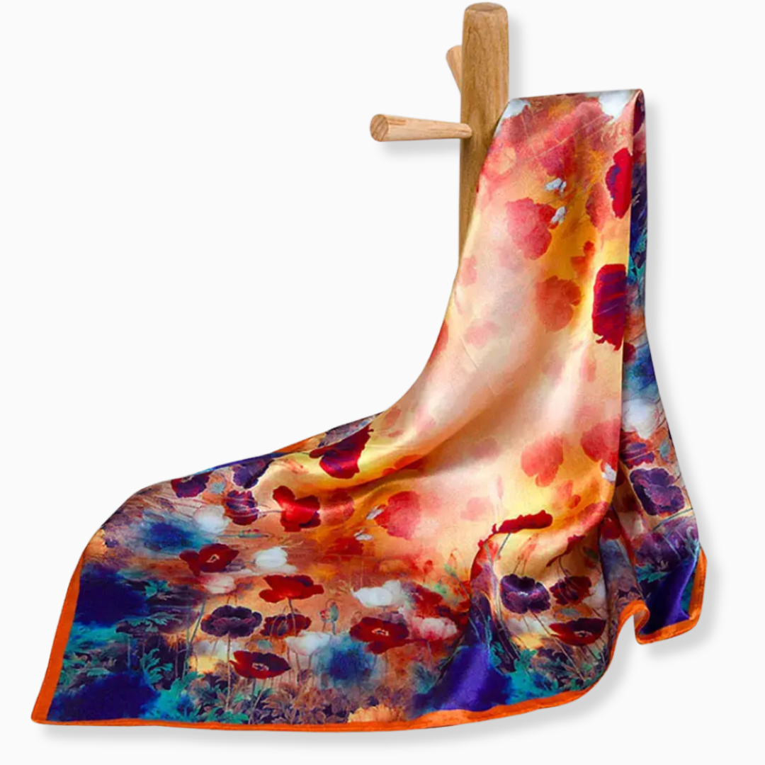 Sidenhalsduk i 100 % Silke – Kvadratisk Bandana 53×53 | Velinoro Scarves Ali